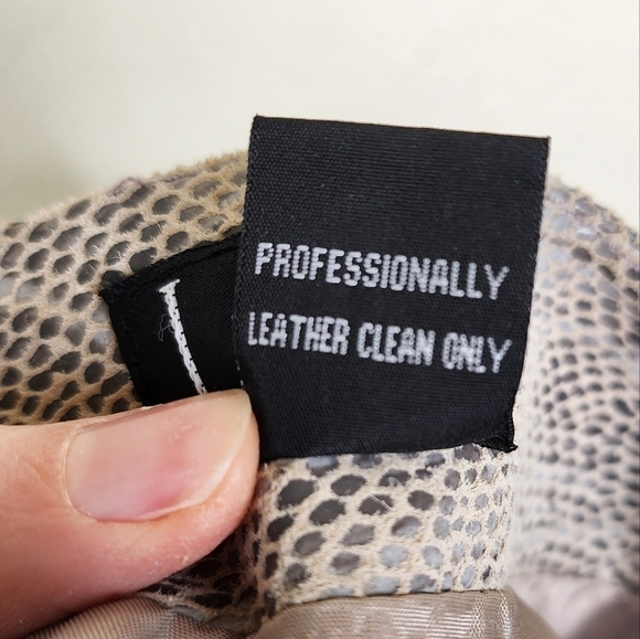 Vintage Leather Snake Print Knee Length Pencil Skirt 6 - Picture 5 of 5